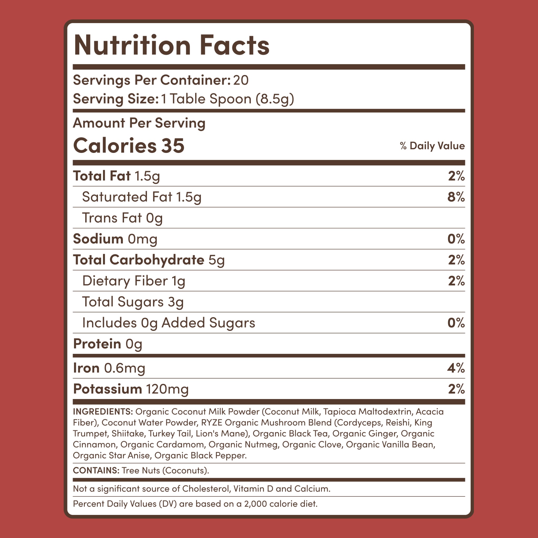 Mushroom Chai (20 Servings) - Focus Support Coffee