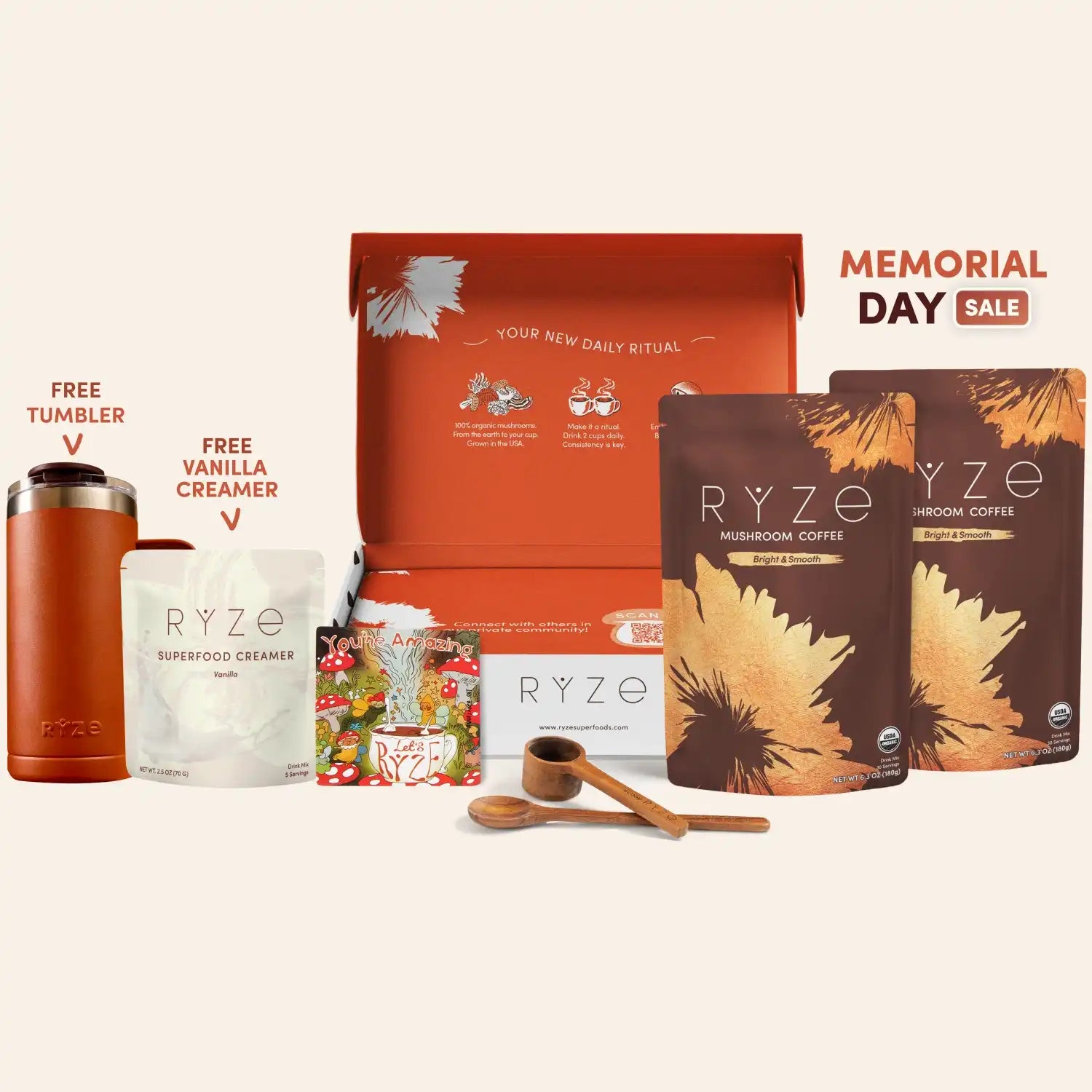 Mushroom Coffee Starter Kit (60 servings) - Energy Support Blend