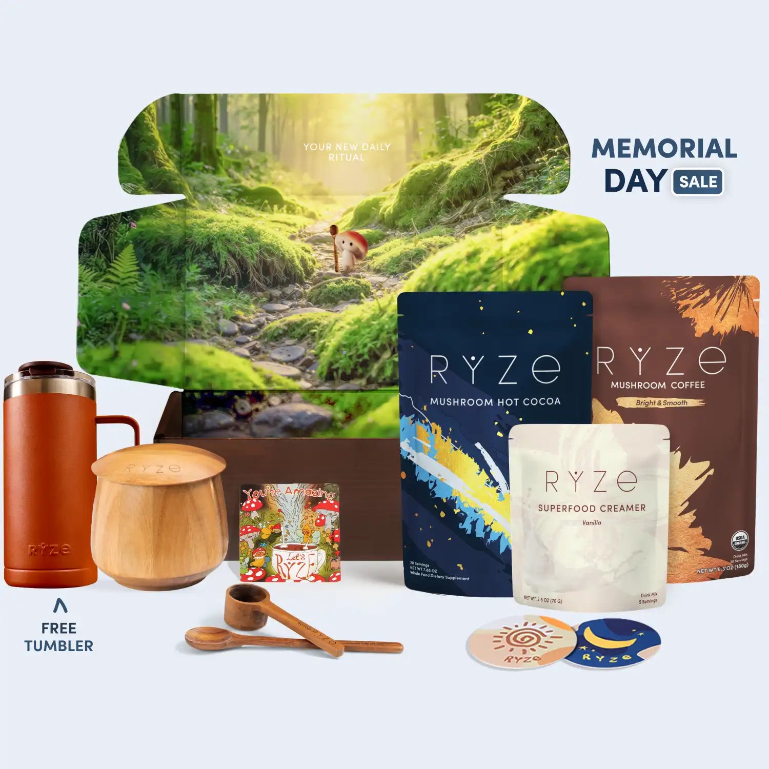 RYZE Ritual Set (Cocoa + Coffee) - Superfood Coffee for Morning Wellness