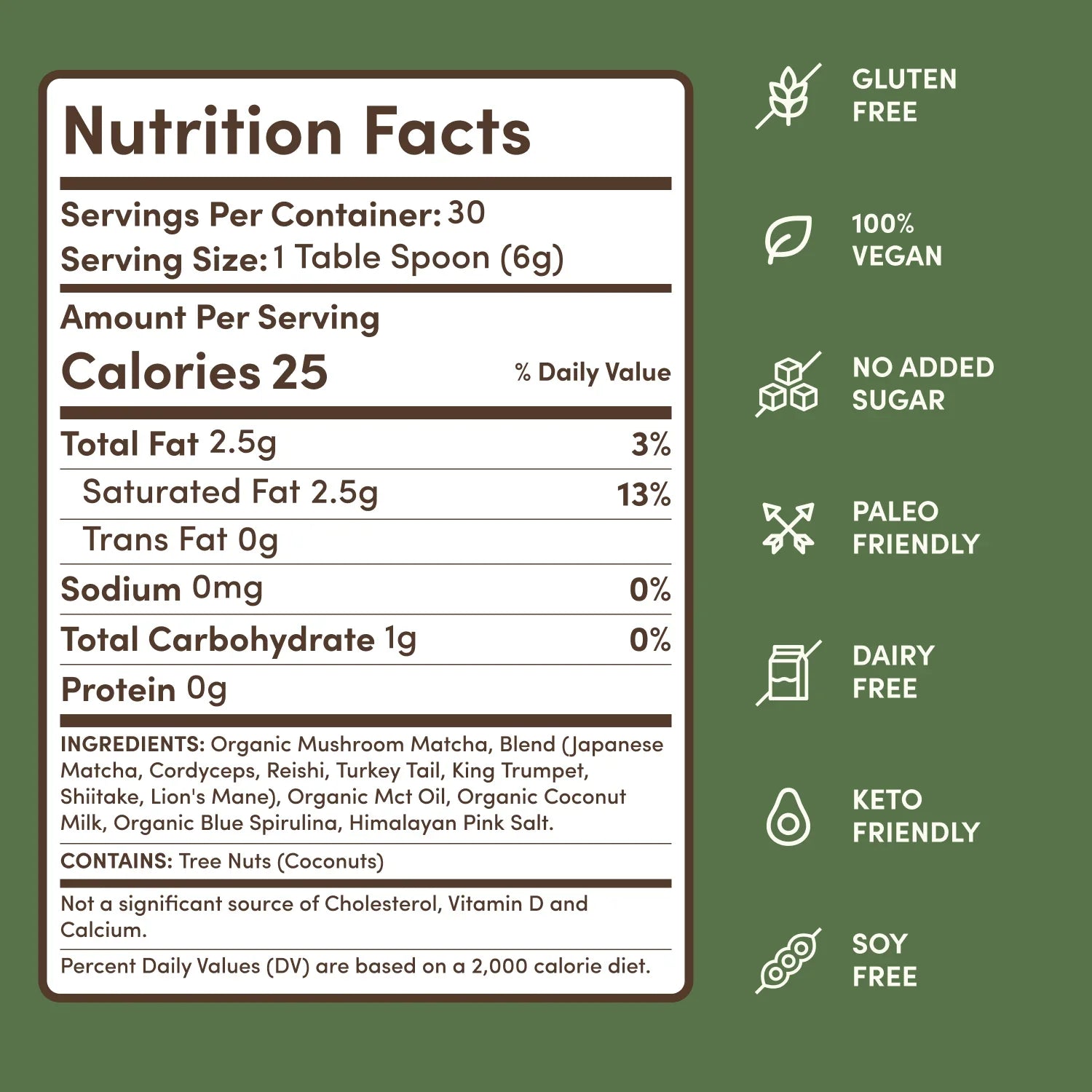Mushroom Matcha (30 Servings) - Adaptogenic Coffee Blend