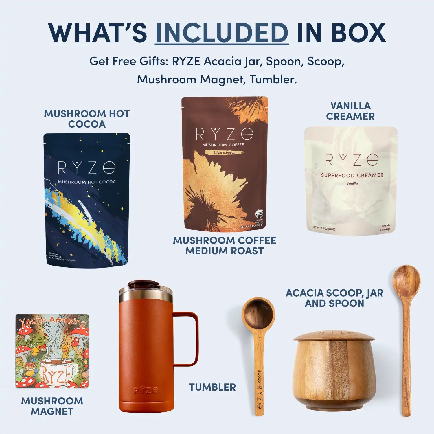 RYZE Ritual Set (Cocoa + Coffee) - Superfood Coffee for Morning Wellness