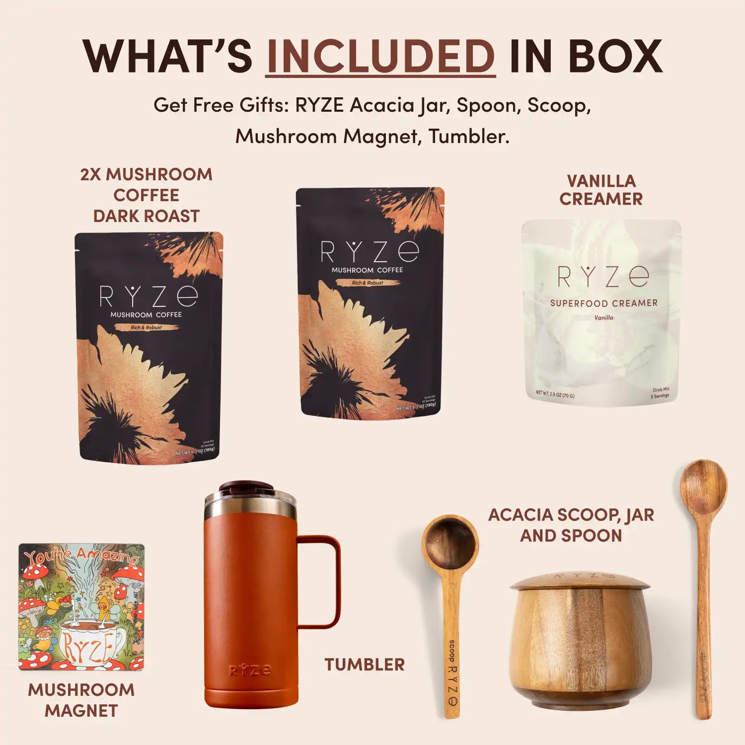 RYZE Ritual Set Dark Roast - Functional Coffee for Workday Focus