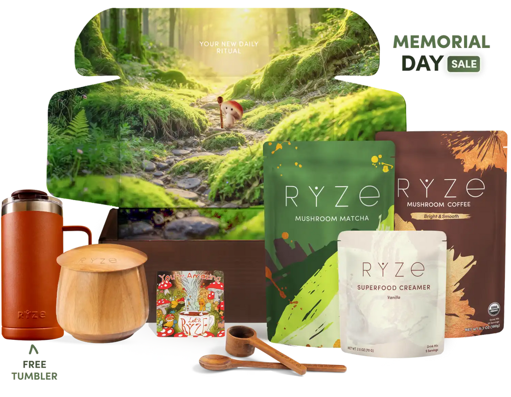 RYZE Ritual Set (Matcha + Coffee) - Focus Coffee for Study Sessions
