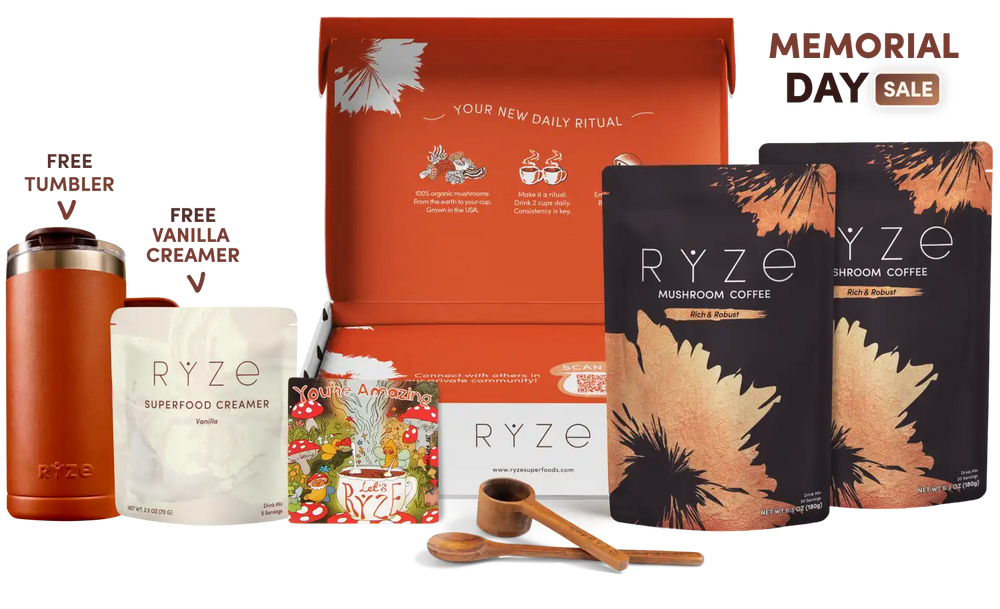 Mushroom Coffee Dark Roast Starter Kit (60 servings) - Smooth Taste Coffee